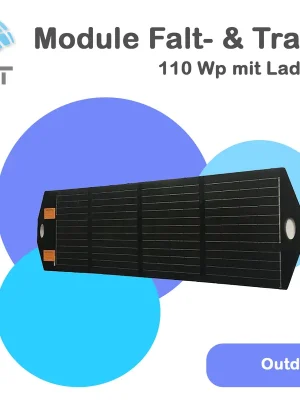 Solarmodule Falt- & Tragbar 110 Wp mit Laderegler Direktkauf